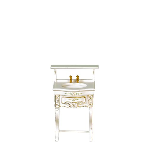 (image for) Late Georgian White Floral Bathroom Sink