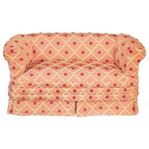 (image for) Mauve Pattern Upholstered Loveseat