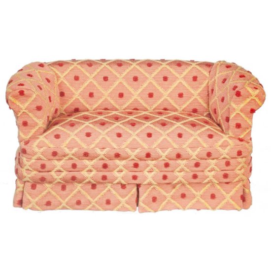 (image for) Mauve Pattern Upholstered Loveseat