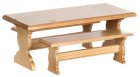 (image for) Oak Trestle Table w/ 2 Benches