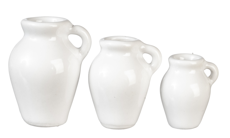 (image for) White Crock Jug Set Graduated - 3pc