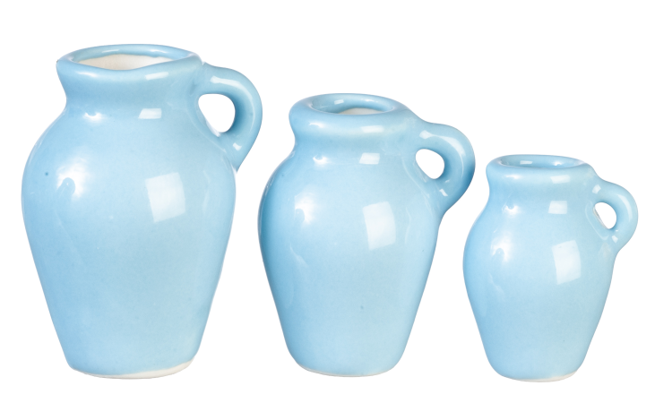 (image for) Baby Blue Crock Jug Set Graduated - 3pc