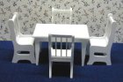 White Table & Chair Set - 5pc (image for) White Table & Chair Set - 5pc