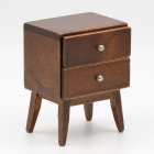 (image for) 2 Drawer Minimal Night Stand - Walnut Finished