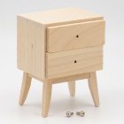 (image for) 2 Drawer Minimal Night Stand - Unfinished Wood