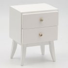 (image for) 2 Drawer Minimal Night Stand - White Painted
