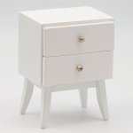 (image for) 2 Drawer Minimal Night Stand - White Painted