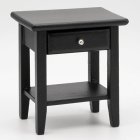 (image for) 1 Drawer Classic Night Stand - Black Painted