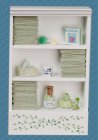 Bathroom Cabinet White & Light Green w/ Accessories (image for) Bathroom Cabinet White & Light Green w/ Accessories