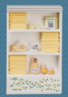Bathroom Cabinet w/ Accessories - White & Yellow (image for) Bathroom Cabinet w/ Accessories - White & Yellow