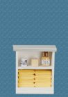Small Bathroom Cabinet White & Yellow w/ Accessories (image for) Small Bathroom Cabinet White & Yellow w/ Accessories