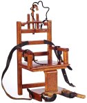 Old Sparky Miniature Electric Chair - Walnut (image for) Old Sparky Miniature Electric Chair - Walnut