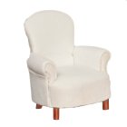 (image for) Classic Armchair - White Upholstered