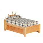 (image for) Oak Captains Bed