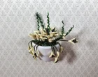 (image for) Variegated English Ivy in White Ceramic Wall Planter