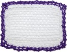 (image for) Hand Crochet Baby Blanket White with Purple