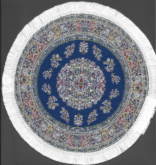 (image for) Fringed Round Woven Turkish Rug
