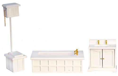 (image for) Victorian Bathroom Set - White - 3pc