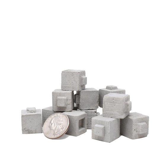 (image for) Construct-a-block Concrete Cinder Half Blocks 15pc