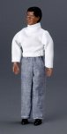 Black Dressed Man White Sweater & Jeans (image for) Black Dressed Man White Sweater & Jeans
