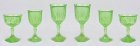 (image for) Cut Stemware-Green 6pc