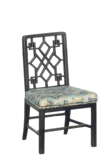 (image for) Chinese Chippendale Side Chair - Black