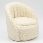 (image for) Posh White Sherpa Round Easy Chair