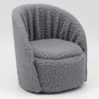 (image for) Posh Gray Sherpa Round Easy Chair