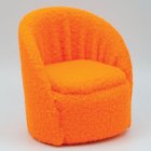 (image for) Posh Orange Sherpa Round Easy Chair