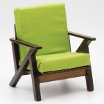 (image for) Mid Century Armchair Accent Chair - Lime Green