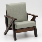 (image for) Mid Century Armchair Accent Chair - Light Gray