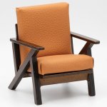 (image for) Mid Century Armchair Accent Chair - Ginger Brown