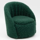 (image for) Posh Forest Green Sherpa Round Easy Chair