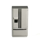 (image for) Modern Refrigerator Freezer on Bottom - Silver