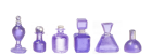 (image for) Assorted Perfume Bottles 6pc - Purple