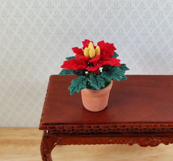(image for) Small Poinsettia Plant in a Terra Cotta Pot
