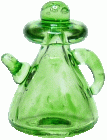 (image for) 1/2 in Scale Green Glass Teapot