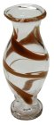 (image for) Brown Swirl Classic Ped Glass Vase
