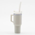 (image for) Tumbler with Removable Lid and Straw, Gray