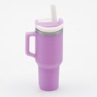(image for) Tumbler with Removable Lid and Straw, Purple