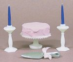 (image for) Cake on Stand/Blue Candles