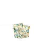 (image for) Blue Floral Overstuffed Armchair