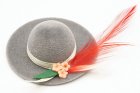 (image for) Gray Womens Fancy Hat w/ Feather