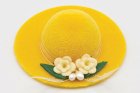 (image for) Yellow Womens Sunday Hat w/ Flowers