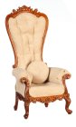 French Baroque High Back King Throne Chair - Walnut (image for) French Baroque High Back King Throne Chair - Walnut