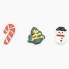 (image for) Snowman, Christmas Tree, Candy Cane Cookie Set