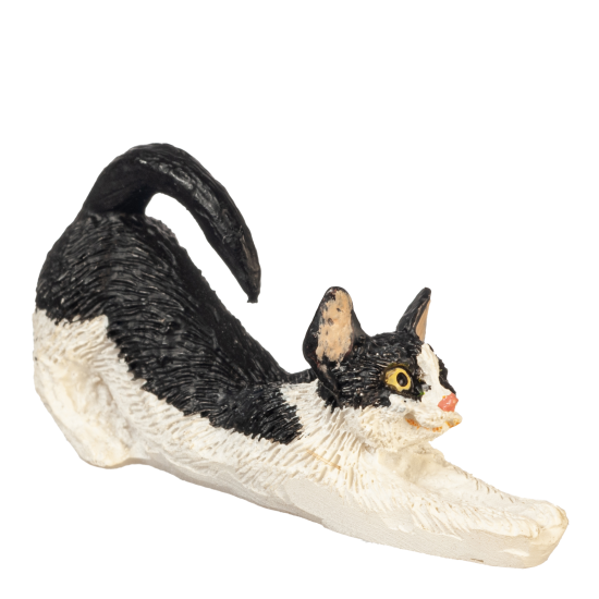 (image for) Cat Stretching-Black & White