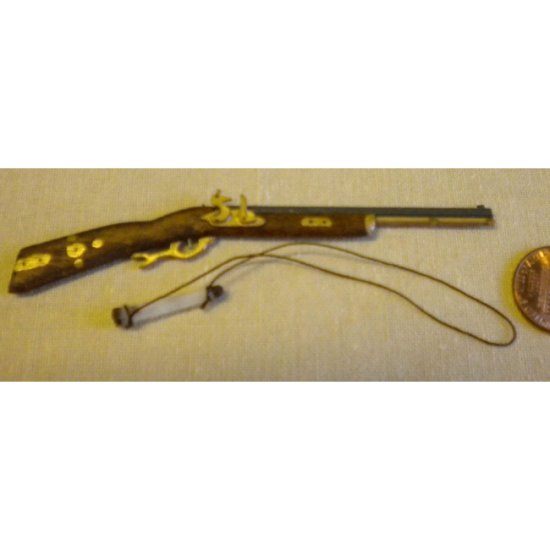 (image for) Hawkins Flintlock w/powder horn