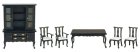 Queen Anne Dining Room Furniture Set - Black 6pc (image for) Queen Anne Dining Room Furniture Set - Black 6pc