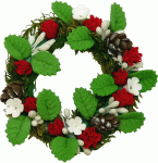 (image for) Large Holly Plant with Berries Wreath